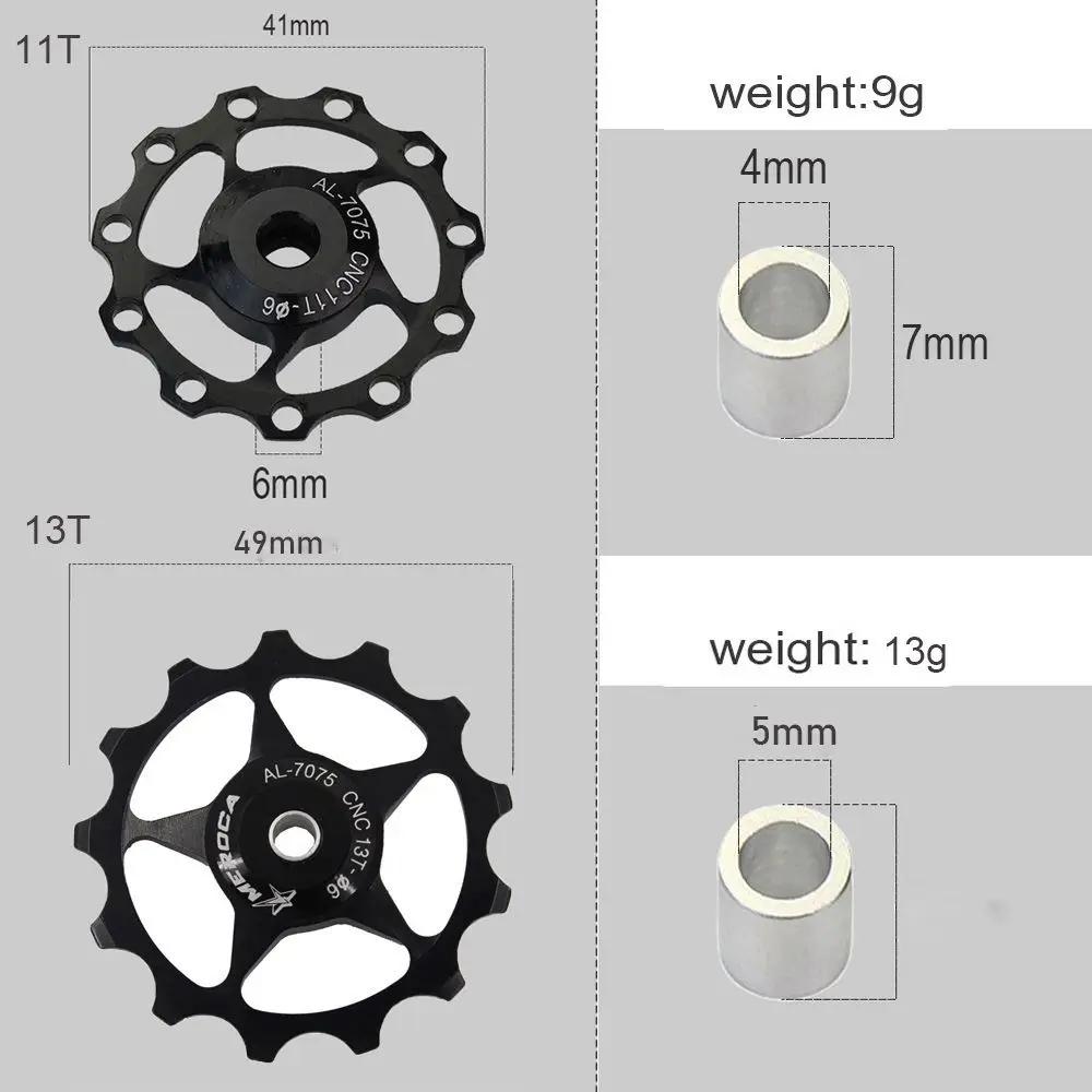 For MTB Bike 11T 13T Aluminum Jockey Wheel Mountain Road Bike Bicycle Rear Derailleur Guide Pulley Steel Bearing