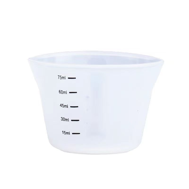 2PC Silicone Measuring Cup with Scale Transparent Measuring Cup Heat Resistant Soft Measuring Cup Kitchen Baking Tools