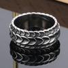 European-American Retro Dragon Scale Titanium Steel Ring for Men