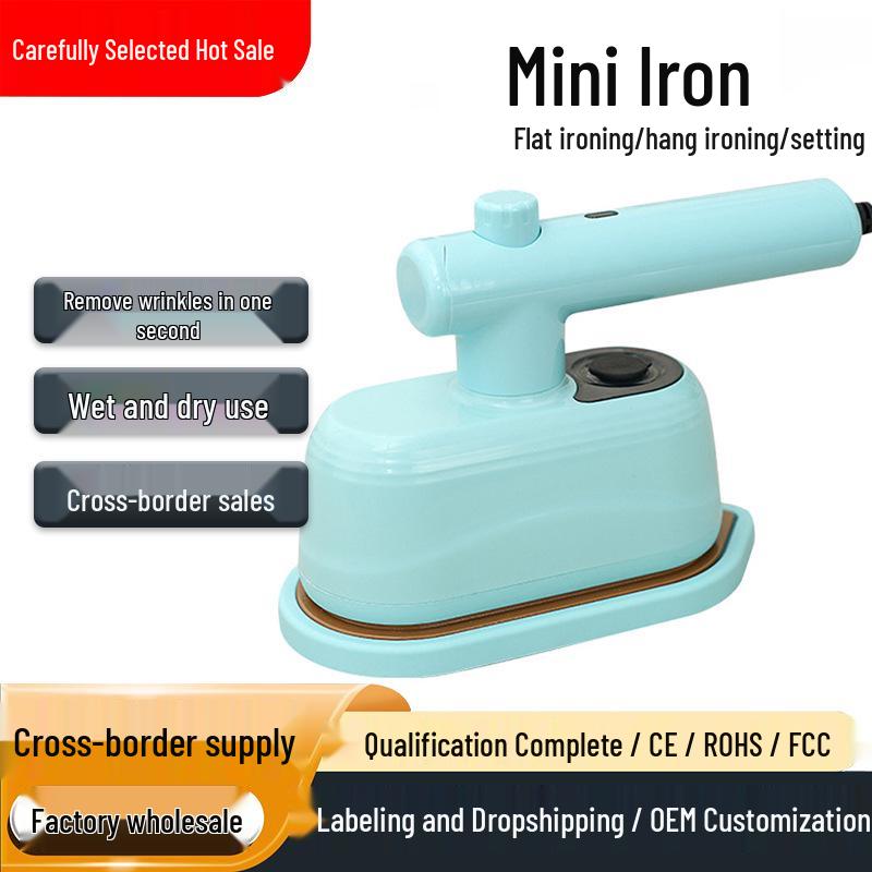 Compact Handheld Garment Steamer - Portable Electric Iron for Clothes, Dorm-Friendly with Precision Steam.