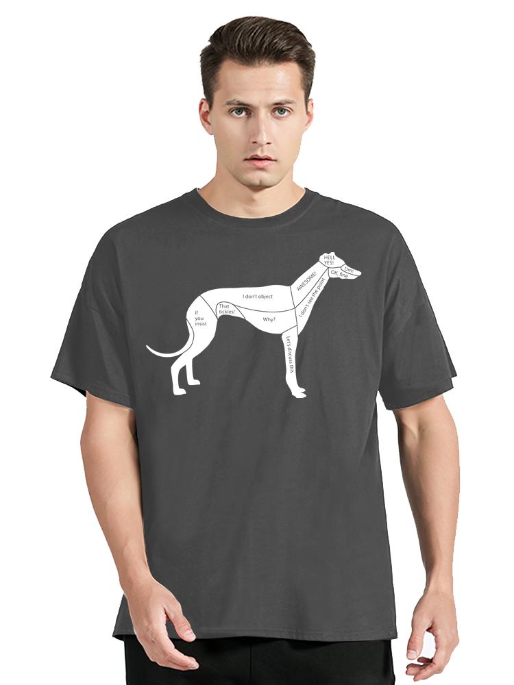 Greyhound Dog Minimalist Quotes Print  T-shirt Fashion Casual Unisex T Shirt O-neck Streetwear Tops New Summer Oversized T Shirt