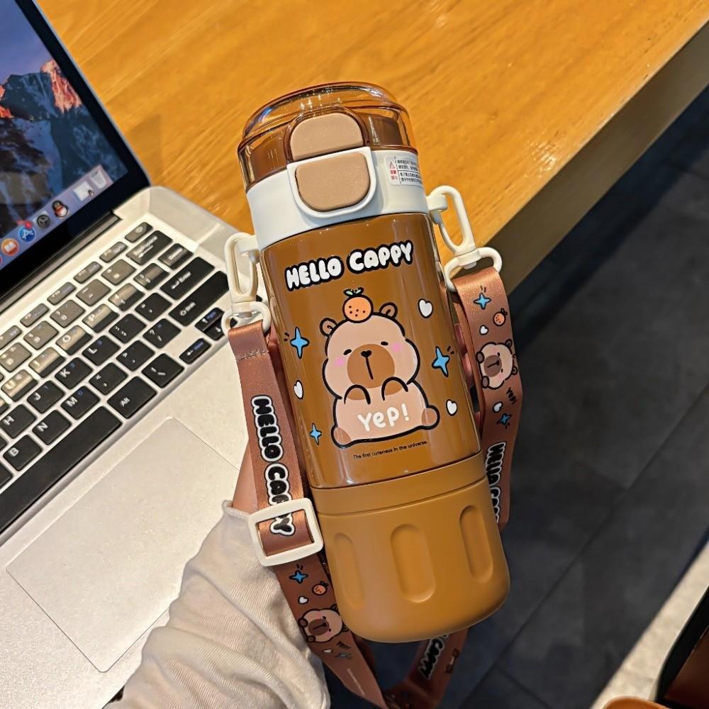With 316 Stainless Vacuum Cup Capybara Insulated Cup Portable Thermal Mug  Kids Gift