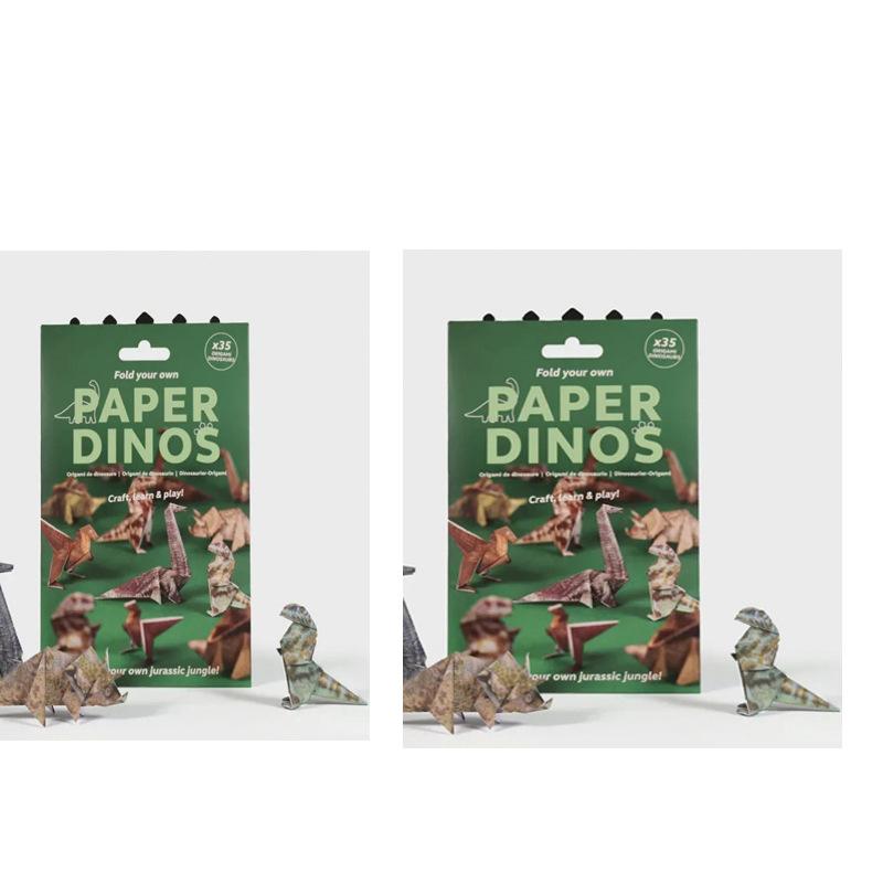 Creative DIY Paper Cats Handmade DIY Paper Cat Dog Dinosaur Folding Animal Folding Craft Paper Set for Home Decoration Gifts