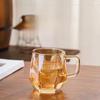 2026 Nuovo Set di Bicchieri in Vetro con Manico Esagonale Vetro Borosilicato Alto Bicchieri per Latte Caffè Tè Acqua per Casa Hotel Ristorante