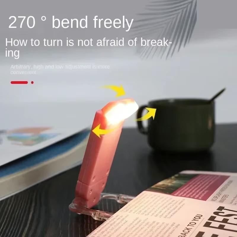 Rechargeable Clip-On Reading Light,4000K Warm White & 1550K Amber Night Light,Dimmable Bookmark Lamp,Portable,Bedside,Camping