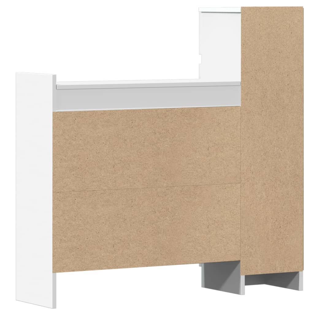 Shoe Cabinet White 100.5 x 28 x 100 cm Engineered Wood