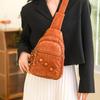 Women's New Korean Version of Soft Leather Backpack Simple Casual and Versatile Chest Bag One-shoulder Crossbody Bag