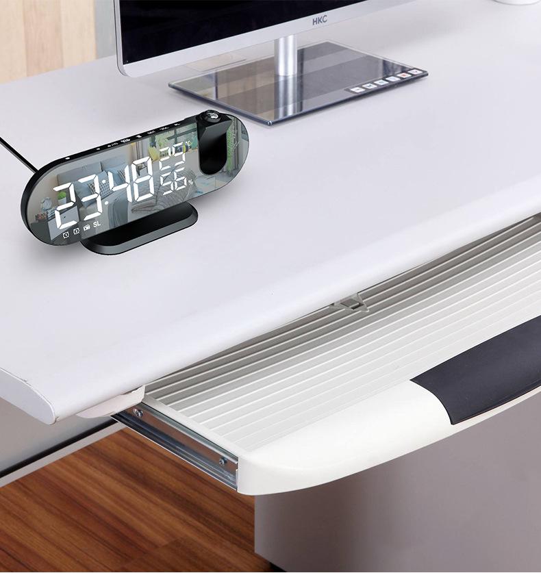 2022 LED Projection Alarm Clock with Temperature, Humidity Display, and Automatic Light Sensor