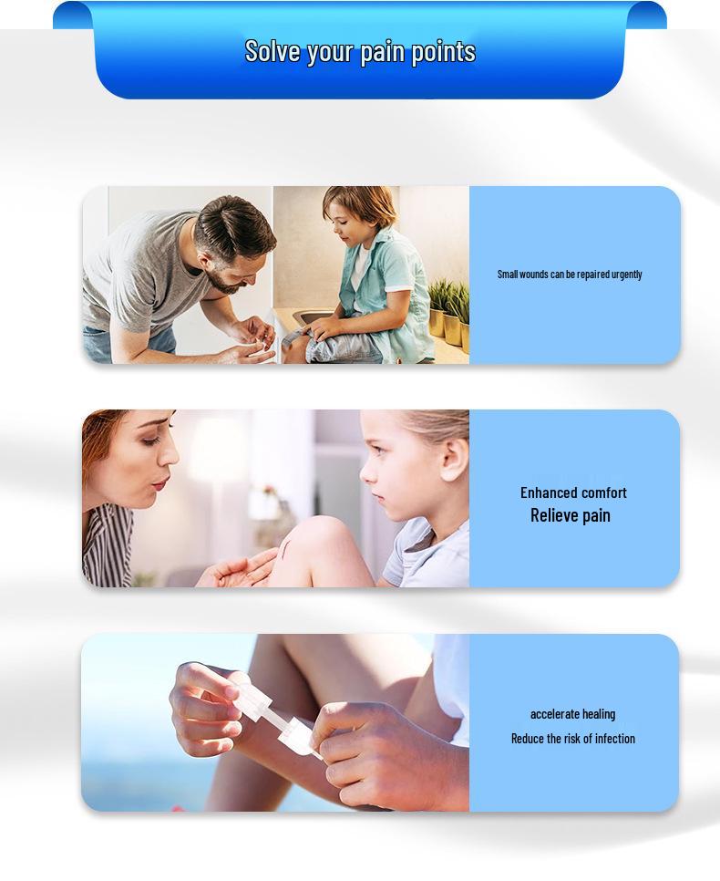Zippered Suture-Free Tape Closure with Waterproof Patch