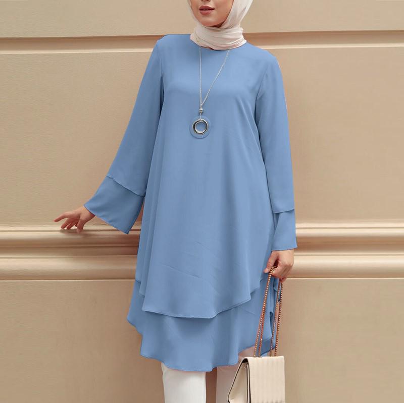 

2024 Весеннее женское элегантное платье-рубашка с длинными рукавами и оборками L