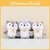 Cute Grey Shiba Inu Plush Keychain Soft Animal Toy Perfect For Couples And Friends
