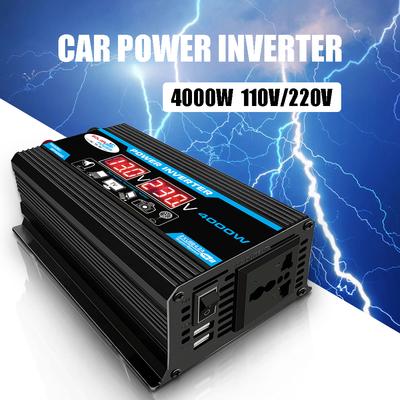 4000W 12V To 220V/110V  Car Power Inverter LED Display Converter Charger Adapter Multiple Protection Dual USB Voltage Transforme