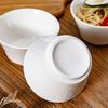 ZISIZ French Embossed Elegant White Ceramic Bowl Set