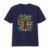 Mexican Serape Turquoise Our Lady of Guadalupe Mex Women S T Shirt Fashion Forward Style Vintage Washed Stylish Soft Homme