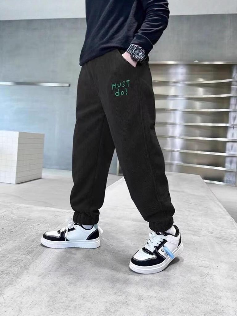 Boys' Spring & Autumn Loose Casual Sweatpants 2025 - Trendy, Handsome Sports Long Pants for Big Kids