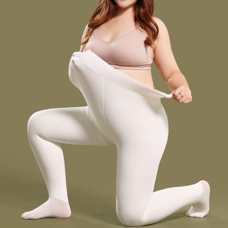 200D Grote Maat Warme Panty's Dames Fleece Panty's Dans Ballet Vrouw Dikke Warme Rekbare Sok Vrouwelijk Witte Panty Meisje 200DS-M(40-60kg) gray