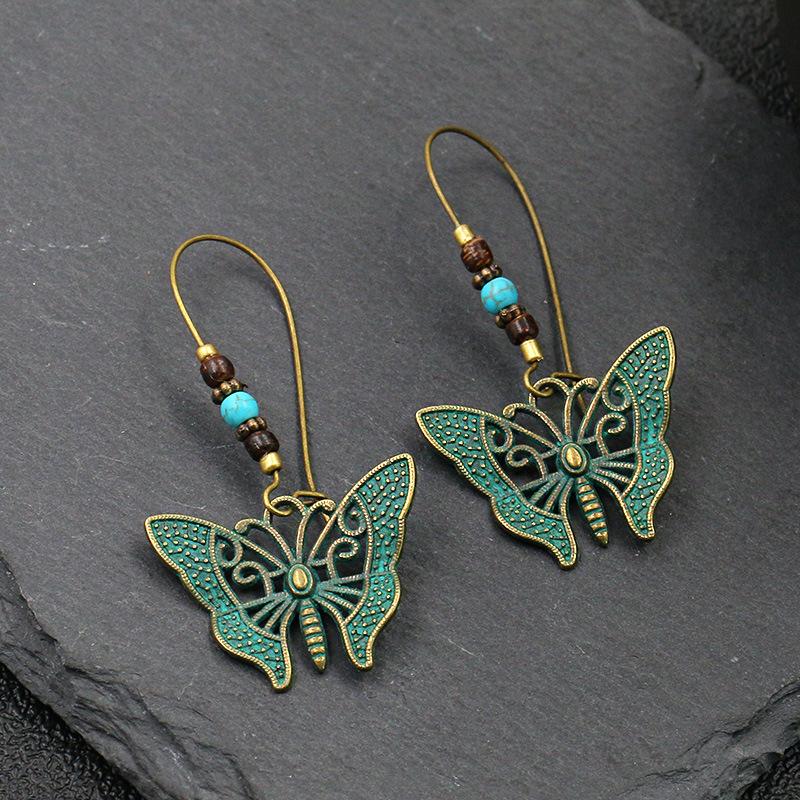 GemChic Women's New Vintage Circular Creative Flower Earrings Ethnic Fashion Hook Earrings Birthday Christmas Jewelry Gift
