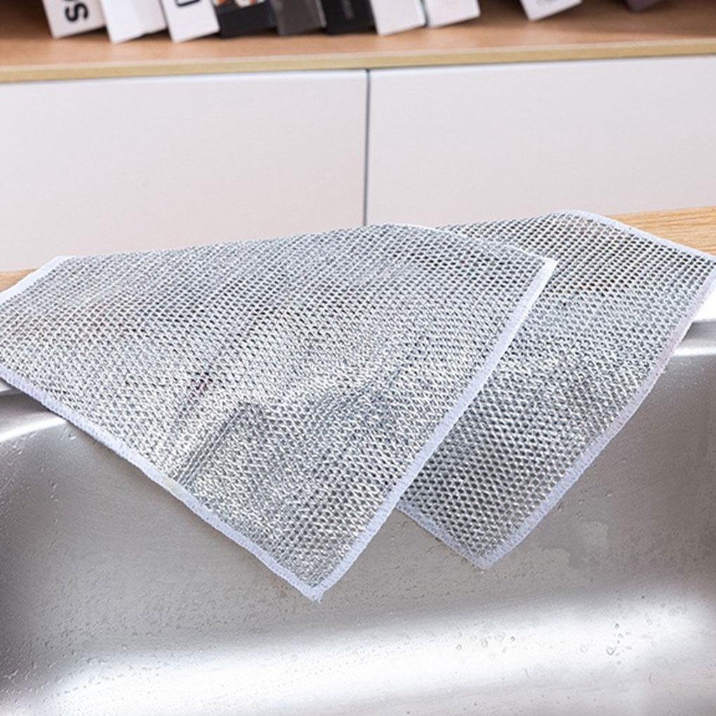 WUISOLQP 10pieces Household Cleaning Rag Quick-Drying and Multi-Purpose Durable Fiber Kitchen Cleaning Tools Rag Dishwashing Rag