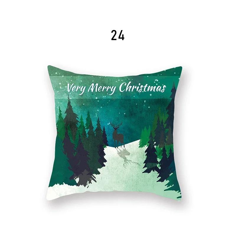 Weihnachts-Themen-Kissenbezüge Auto Zubehör Büro Santa Claus Wohnzimmer Sofa Hause Kissenbezüge