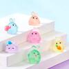 3Pcs Luminous Rabbit Ornament Mini Color Cartoon Bunny Doll Micro Landscape Decoration Dollhouse Miniature Toy