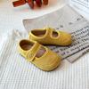 New French-style Retro Sweet Puff Shoes, Spring Collection, Mary Jane Leather Shoes for Girls, with Velcro Straps, Versatile and Easy To Match