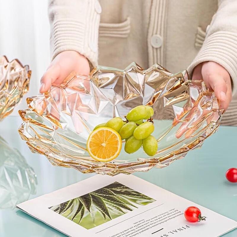 Flewentz Nordic Crystal Glass Fruit & Snack Serving Platters