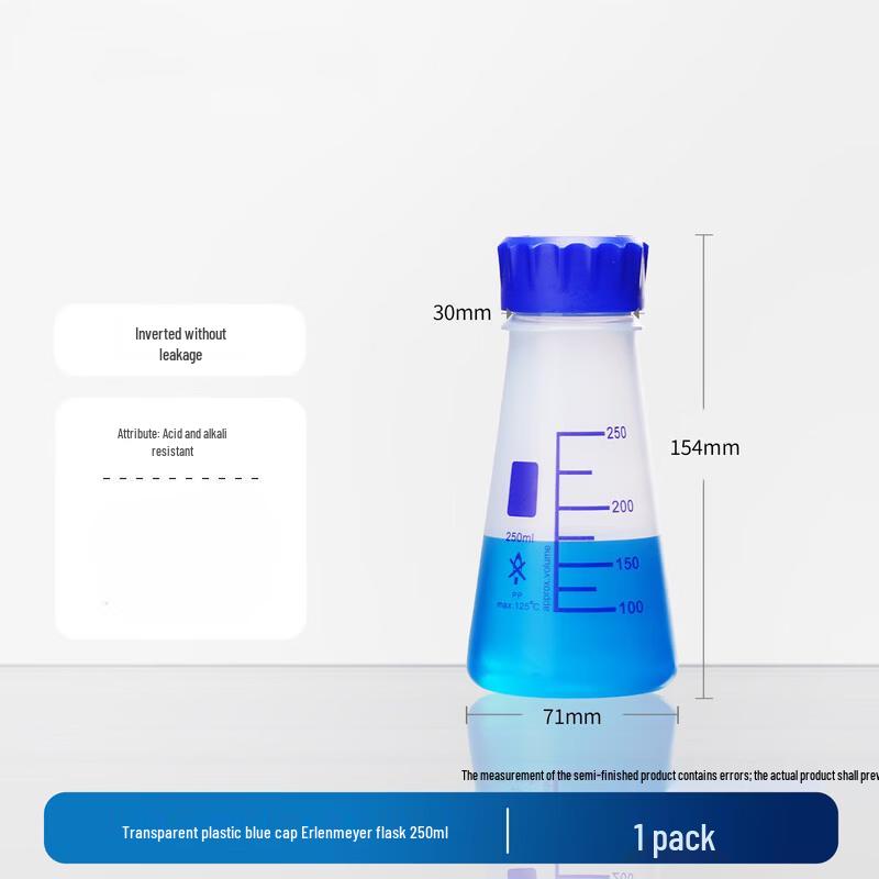 Plastic Erlenmeyer Flasks with Screw Caps