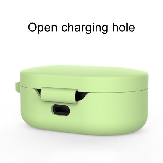 Wireless Bluetooth-compatible Earphone Anti-fall Protective Silicone Case Storage Cover with Carabiner for Redmi AirDots 3