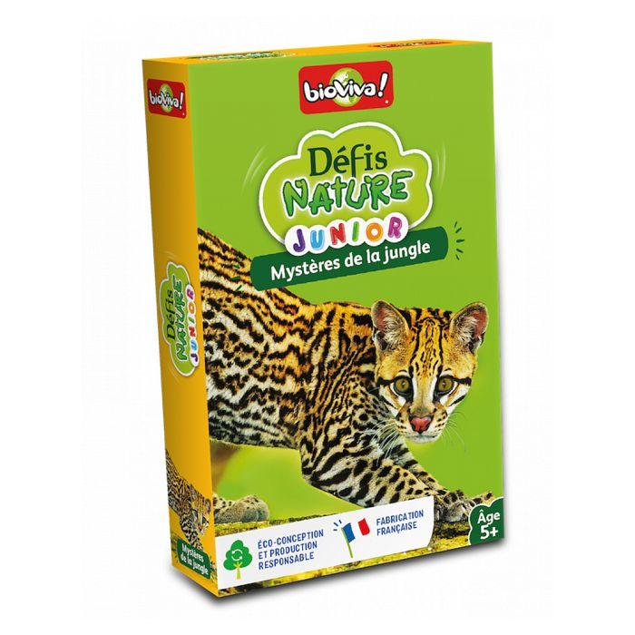 Jeu de cartes - BIOVIVA - Défis Nature Junior Mystères de la jungle - Enfant - 5 ans - Bleu/Vert
