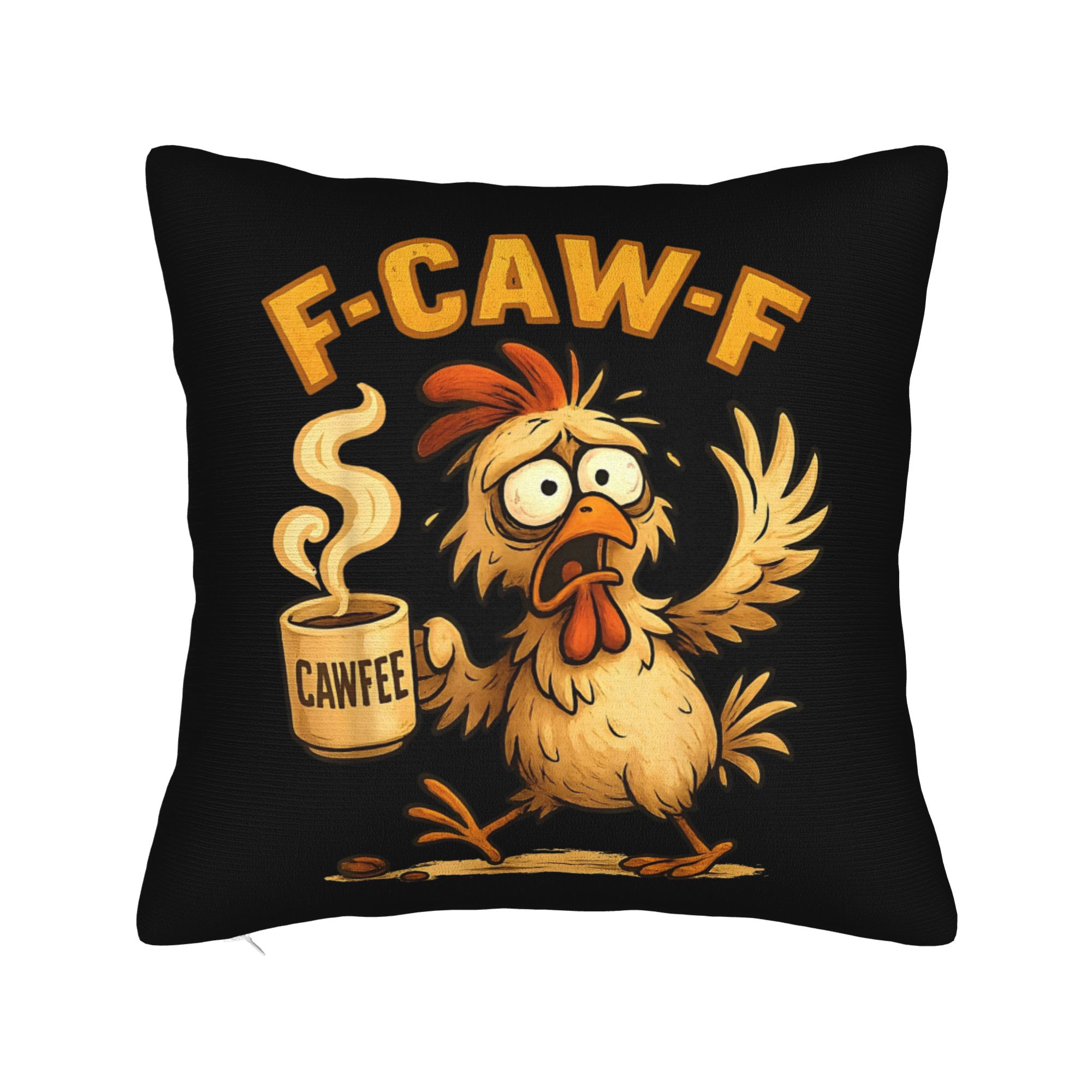 FCawF Funny Chicken Pillowcase Cushion Cover Decoration FCAWF Humor Quote Rooster Throw Pillow Case Cover Home Dropshipping 30x30cm 12x12in