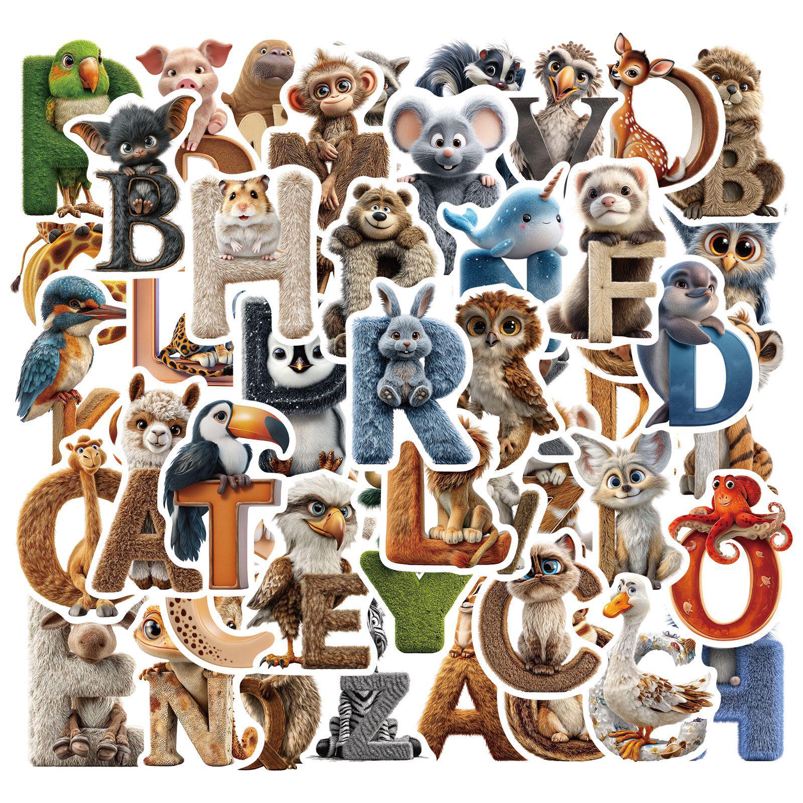 

Набор наклеек «Дикие животные фермы»: Лось, Альпака, Панда и Лев