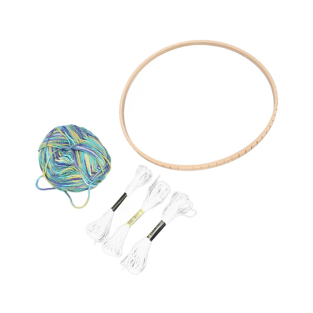 Knitting Loom Set Circular Home Knitter Machine Kit with Colorful Wool for Coasters Hats Bags Crafts