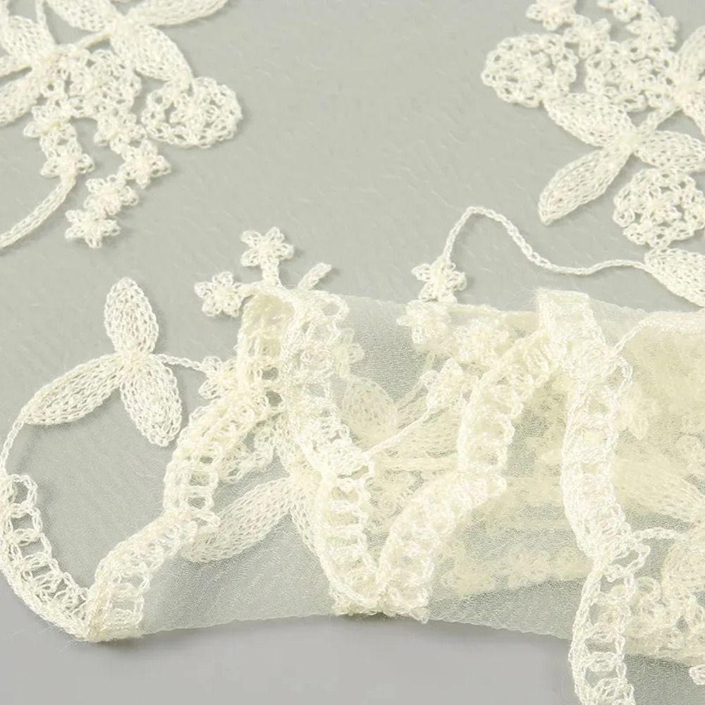 Thin Ins Lace Hair Scarf Breathable Retro Triangle Headband Solid Color Women Lace Bandana Ladies