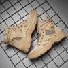 Mens High Top Boots Outdoor Desert Camouflage Boots Breathable Canvas Booties Fashion Work Ankle Boots Lace-Up High Top Sneakers