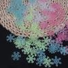 50Pcs 3D Luminous Snowflakes At Night Glowing Fluorescent Wall Stickers For Children Baby Room Bedroom Christmas Diy Decoration