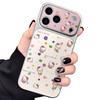 Hello Kitty Floral Full-Coverage Phone Case for Apple 17 Pro Max with Silver Frame and Corning Shell