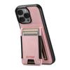 SUTENI H03 For iPhone 16 Pro Case Card Holder Kickstand Litchi Texture Leather+TPU Phone Cover