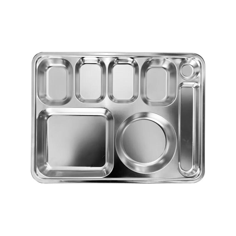 316 Stainless Steel 8-Compartment Deep Divided Meal Tray