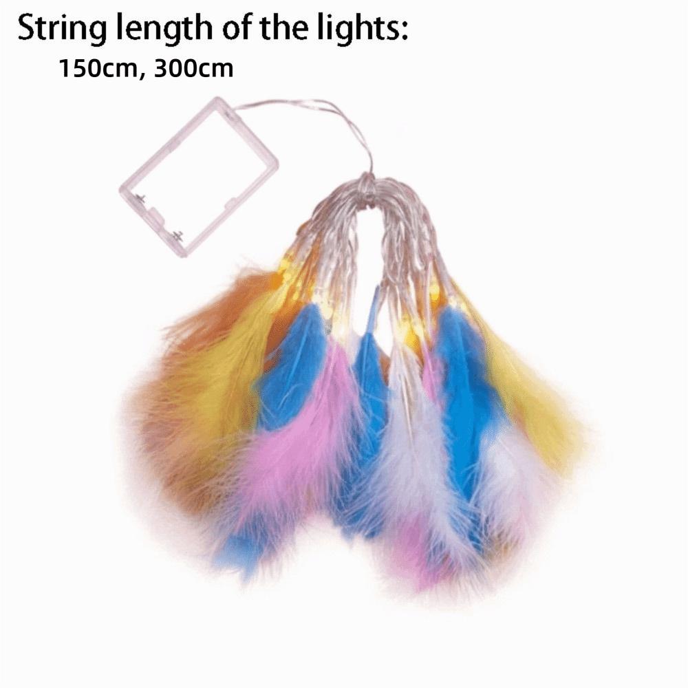 Feather Design Feather Led String Light Multi-Color Garland Christmas  Thanksgiving
