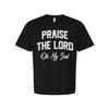 Chrześcienska koszulka unisex z grafiką z napisem Praise The Lord On My Soul dla Fai