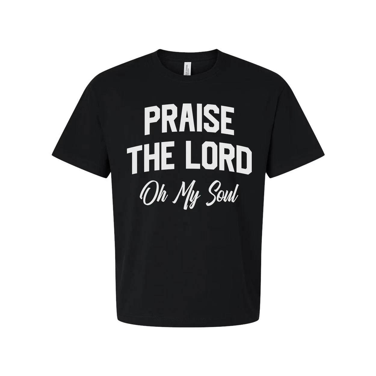 Christian Unisex Graphic Tee Featuring Praise The Lord On My Soul Design For Fai 2XL