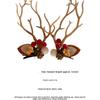 Christmas Deer Hair Clips for Women, Fairy Forest Elf Antler Headband, Fuzzy Pair Clips for Photos, Xmas Gift Accessories