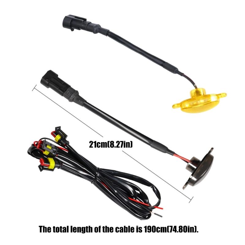 Four-Piece Vehicle Grille Light Kit, 12V LED Modules with One-to-Four Wiring Harness for Pickup Lighting Projects