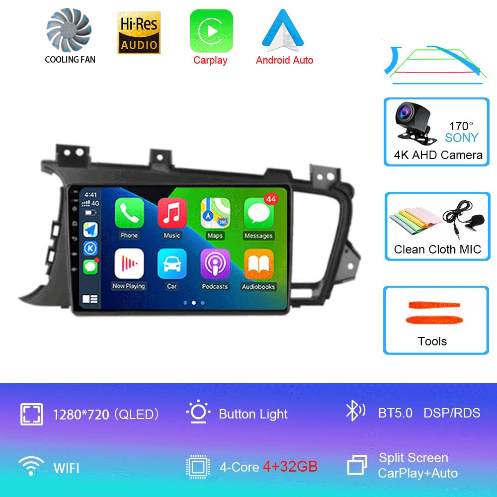 Car Radio Android 14 For Kia Optima 3 K5 TF T 2010 2011 2012 2013 2014 2015 Navigation GPS Multimedia Player Stereo WiFi+4G DSP