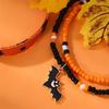 Halloween Beaded Bracelets Set  Pumpkin Skull Bracelets for Women Jewelry Gift