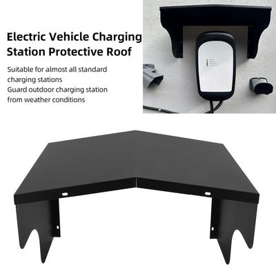 Electric Vehicle Charging Post Roof Electric Vehicle Charging Station Roof Weather Proof Carbon Steel Charger Protective Cover