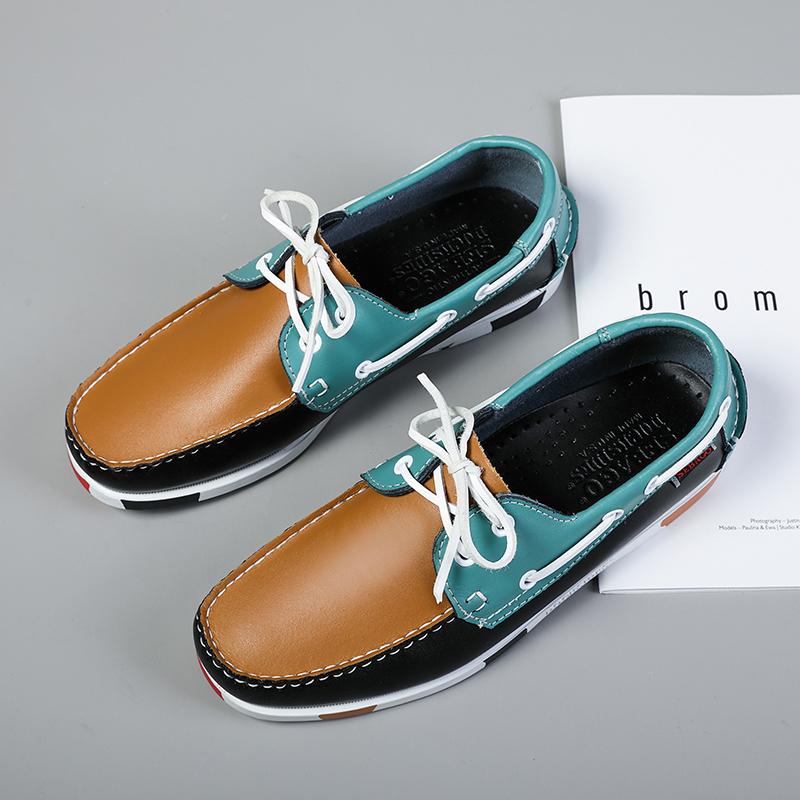 Fashion Fashion Men Comfort Loafers Shoes Outdoor Board Soft Sole Casual Leather Shoes Men Non-slip Sneakers Party Daily Shoes Man Flats