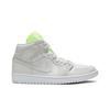 Womens Air Jordan 1 Mid 'Ghost Green' (women's sizes) Vast Grey / Ghost Green / White Vintage Basketball Shoes CV3018 001
