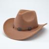 Deerskin Fleece Top Hat Retro Jazz Hat Men's and Women's Felt Hat European and American Woolen Hat Western Cowboy Hat