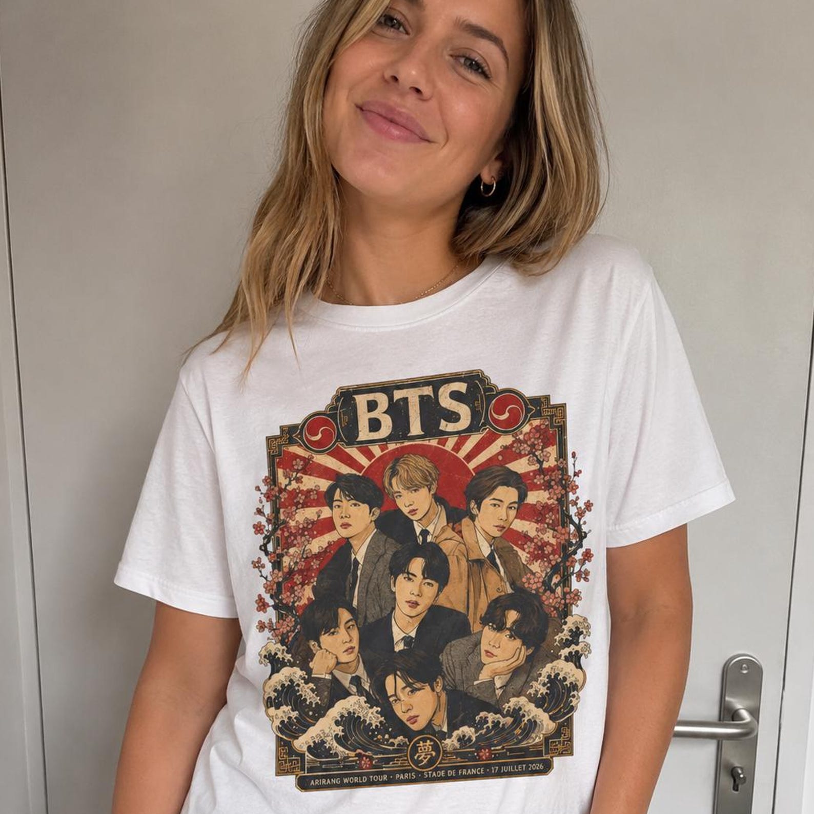 BTS Arirang world tour paris / Shirt Concert Stade de France 2026 - Merch Kpop Vintage - Tenue Outfit Army Paris - Unisex Graphic Tee L
